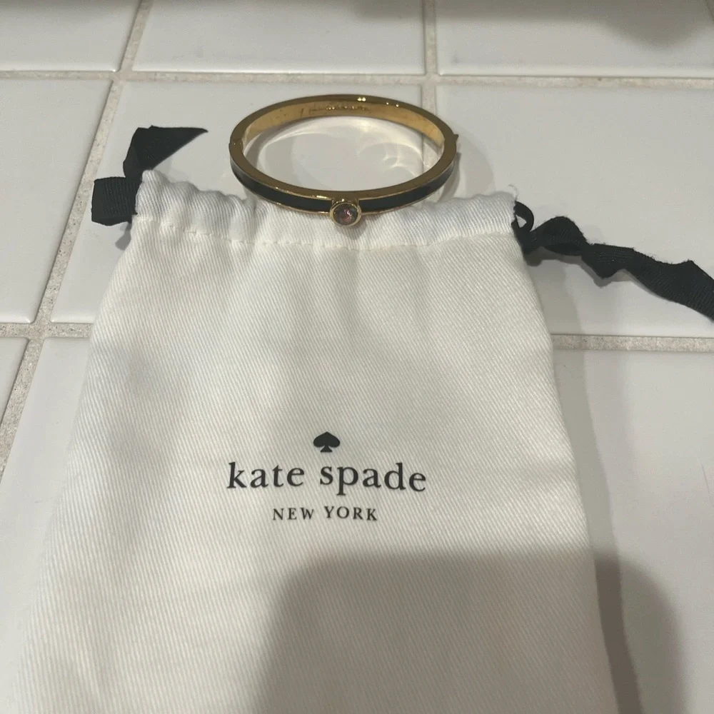Kate‎ spade forever gems cristal bangle bracelet in black & gold